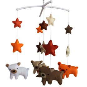 Baby Gift, Cute Room Decoration [Bear] Musical Mobile, Bed Bell