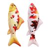 2 Pcs Simulation Carp Fish Plush Toy 30cm for Cats Toy or Sofa Decor, Gold Sliver Carp
