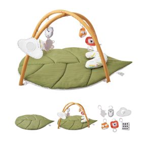 Baby Play Gym Mat Tummy Time Activity Mat with 6 Sensory Toys 42.9" x 33.5"