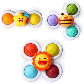3PCS Pop Suction Cup Spinner Toys for 1 Year Old Boy Girl|Novelty Spinning Tops Toddler Stocking Stuffers|Baby Bath Toy for Kids Ages 1-3|1 Year Old B
