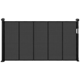 Retractable Baby Gate 34 in Tall Extend to 55 in Wide for Kids or Pets Black