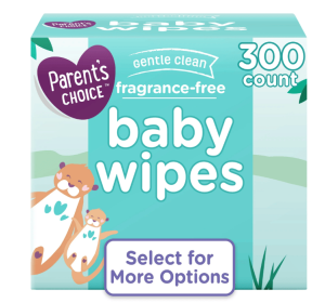 Parent's Choice Fragrance-Free Baby Wipes, 300 Count