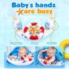 Baby Pool Float with Canopy UPF50+ Sun Protection, Inflatable Kids Pool Floats with Toy Play Console for Baby 6-36 Months