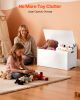 VEVOR Kids Storage Bench, Wooden Toy Box Chest with Backrest, Large Storage Cabinet with Safety Hinge, Toddlers Storage Bench for Playroom