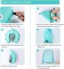 Float Self-Inflating Baby Swim Float with Canopy, Compressible Folding Pool Baby Float