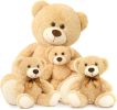 Giant Teddy Bears with Babies, 39inch Big Mommy Bear with 3 Baby for Baby Shower, Large Teddy Bears Stuffed Plush, Brown