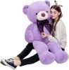 Giant Teddy Bear 4 Feet, 47inch Big Lavender Teddy Bear Stuffed Animal Plush for Girlfriend, Boyfriend, Purple