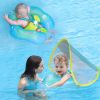 Inflatable Baby Float with Sun Canopy Size Improved Infant Pool Floaties Swimming Pool Toys for The Age of 6-24 Months (Blue, Large)