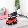 Kids 3 in 1 Push Car Ride-On Stroller Sliding Walking Toy with Horn Music Light Secure Bar for Boys Girls 1-3 Years Old Red