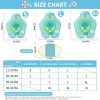Inflatable Baby Float with Sun Canopy Size Improved Infant Pool Floaties Swimming Pool Toys for The Age of 6-24 Months (Blue, Large)