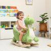 Qaba Baby Rocking Horse, Kids Ride On Dragon Toy with Realistic Dragon Roar and Safety Belt for Kids 18-36 Months, Green