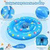 Baby Pool Float with Canopy, Inflatable Baby Swim Float with UPF50+ Sun Protection