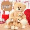 Giant Teddy Bears with Babies, 39inch Big Mommy Bear with 3 Baby for Baby Shower, Large Teddy Bears Stuffed Plush, Brown