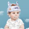 Grey Forest Antlers Hat Baby Toddler Safety Anti-collision And Anti-fall Cap