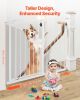 Baby Gate 26-40 Inches Adjustable Width 36 Inches High Dog Gate White