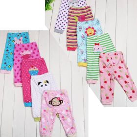 Cartoon print children's leggings 5 pieces (Option: 5PCS girl random-9M)