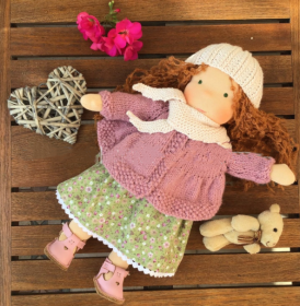 Handmade Plush Doll Golden Curly Girl Finished Product (Option: W)