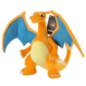 New Cartoon Pokemon Plush Toy Charmander Squirtle Bulbasaur Plush Doll Eevee Mewtwo Jigglypuff Snorlax Plush Toy Children's Gift (Color: Charizard 25cm)