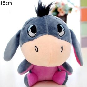 20cm Disney Doll Cute Pooh Bear Mickey Minnie Tigger Doll Little Donkey Pooh Pig Plush Toy Children's Birthday Christmas Gift (Height: 20CM, Color: donkey)