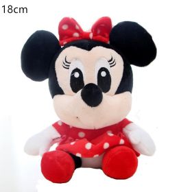 20cm Disney Doll Cute Pooh Bear Mickey Minnie Tigger Doll Little Donkey Pooh Pig Plush Toy Children's Birthday Christmas Gift (Height: 20CM, Color: Minnie)