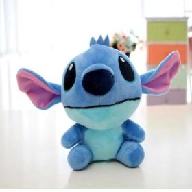 20cm Disney Doll Cute Pooh Bear Mickey Minnie Tigger Doll Little Donkey Pooh Pig Plush Toy Children's Birthday Christmas Gift (Height: 20CM, Color: Stitch)