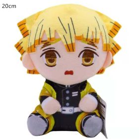 20CM Ghost Slayer's Blade Plush Doll Kawaii Ni Douzi Tanji Lang Xing Shou Lang My Wife Zenyi Plush Toy Children's Birthday Gift (Height: 20CM, Color: Agatsuma Zenitsu)