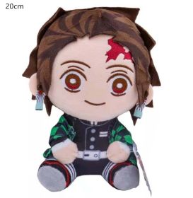 20CM Ghost Slayer's Blade Plush Doll Kawaii Ni Douzi Tanji Lang Xing Shou Lang My Wife Zenyi Plush Toy Children's Birthday Gift (Height: 20CM, Color: Kamado Tanjirou)