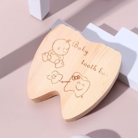 Wooden Baby Kids Tooth Storage Box; Tooth Wooden Box Organizer; Milk Teeth Wooden Storage Collecting Teeth Umbilical Cord Box 4.65*4.53*.1.1inch/ (Applicable People: Boys)