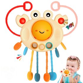 Toys For 18M+Infant; Food Grade Silicone Pull String Activity Toy; Sensory Toys For Toddlers; Travel Toys For Babies ; Baby Toys Fine Motor Skill (Applicable People: Child 3)
