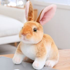 Simulation Rabbit Doll Plush Toy Children's Gift Easter Bunny 7.87inch (Items: Brown Rabbit, style: 20 Cm)