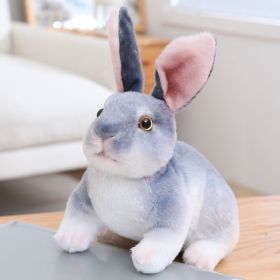 Simulation Rabbit Doll Plush Toy Children's Gift Easter Bunny 7.87inch (Items: Gray Rabbit, style: 20 Cm)