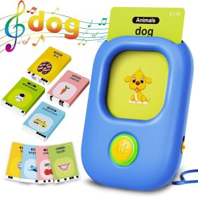Talking Flash Cards,Kids Toddler Flash Cards with 448 Sight Words,Montessori Toys,Autism Sensory Toys,Speech Therapy Toys (Color: Blue)