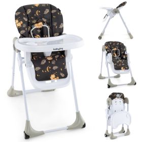 3-In-1 Convertible Baby High Chair for Toddlers (Color: Dark Brown)