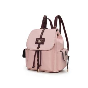MFK Collection Paula Women Backpack by Mia K (Color: Blush Burgundy, Material: Vegan Leather)
