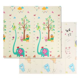 5.9x6.5FT Foldable Baby Play Mat Extra Large Waterproof Activity Playmat For Floor With Carrying Bag Reversible Foam Baby Mat For Babies Toddlers (Type: Squirting Elephant)