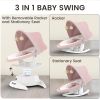 3-in-1 Baby Swing with Motion Detection, Hands-Free Electric Infant Swing for Soothing Sleep, 3 Modes, 5 Speeds, Bluetooth & Lullabies