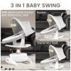 3-in-1 Baby Swing with Motion Detection, Hands-Free Electric Infant Swing for Soothing Sleep, 3 Modes, 5 Speeds, Bluetooth & Lullabies